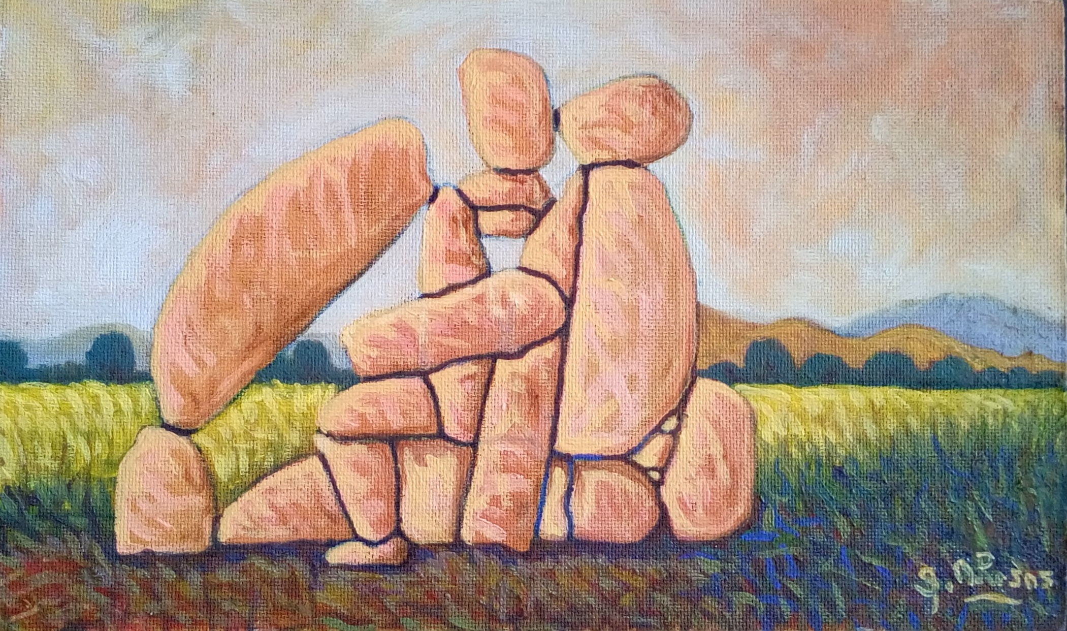 olio_su_faesite_-_la_carovana_20_x_35